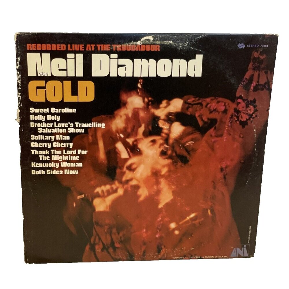 Neil Diamond Gold (Vinyl, 1970) UNI Records 73084 Good LP Record Album